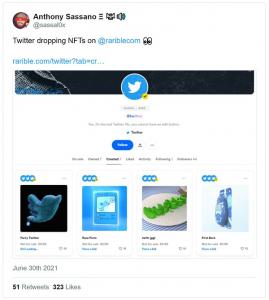 Twitter 也已开始着眼于 NFT？